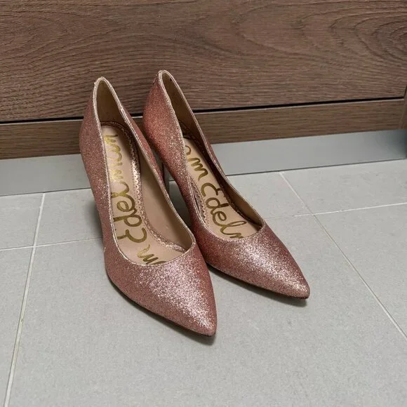 Sam Edelman Hazel Stiletto Dress Pointy Toe Pump ROSE GOLD Size 6 - Picture 2 of 6